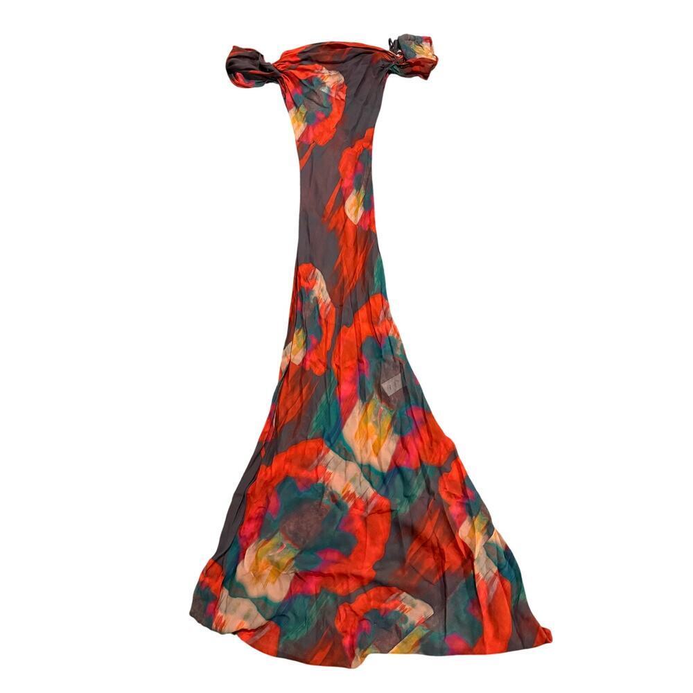 Rat & Boa Adriana Cowl Red Sheer Dress Size XXS - Picture 2 of 5